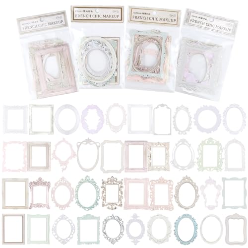 lahnao Spitze Rahmen Scrapbook, 40 Blätter Vintage Hohle Geprägt Foto Rahmen Material, Nicht Klebende Scrapbook Zubehör Papier für DIY-Dekoration, Tagebuch, Album, Notizbuch lahnao Spitze Rahmen Scrapbook, 40 Blätter Vintage Hohle Geprägt Foto Rahmen Material, Nicht Klebende Scrapbook Zubehör Papier für DIY-Dekoration, Tagebuch, Album, Notizbuch von lahnao