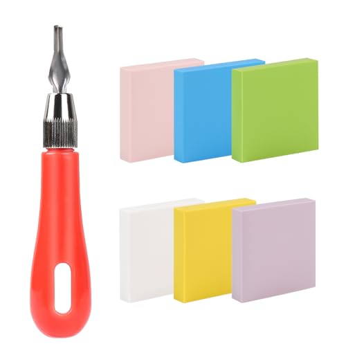 LALAGO Rubber Stamp Carving Block with Carving Chisels, Blockdruck-Starterwerkzeug-Set, Gummistempel Schnitzblöcke, Rubber Stamp Carving Kit for Scrapbooking, Postcards, Invitation Cards, DIY Project LALAGO Rubber Stamp Carving Block with Carving Chisels, Blockdruck-Starterwerkzeug-Set, Gummistempel Schnitzblöcke, Rubber Stamp Carving Kit for Scrapbooking, Postcards, Invitation Cards, DIY Project von lalago