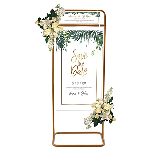 lalaleny Hochzeit Zeichen Stand Gold Willkommens Zeichen Rahmen Hochzeitsbogen Sitztabelle Rahmen Geometrische Stand Hochzeit Zeichen Floral Zeremonie Dekorationen, 60x45x150cm lalaleny Hochzeit Zeichen Stand Gold Willkommens Zeichen Rahmen Hochzeitsbogen Sitztabelle Rahmen Geometrische Stand Hochzeit Zeichen Floral Zeremonie Dekorationen, 60x45x150cm von lalaleny