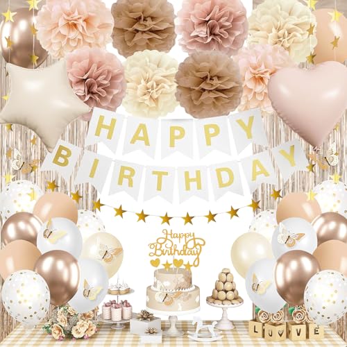 Geburtstagsparty-Dekorationen für Frauen und Mädchen mit Happy Birthday Banner Geburtstagsparty-Dekorationen für Frauen und Mädchen mit Happy Birthday Banner von lambent