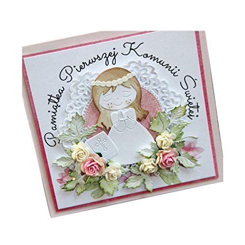 Stanzformen für Kartenherstellung, betender Junge und Mädchen, Metall-Stanzformen zum Basteln, Scrapbooking, Papierkarten, Album, Schablone von lamphle