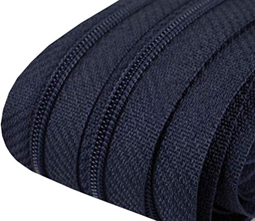 landfreude 5m Reißverschluss endlos 3mm spiralförmig 15 Zipper 330 marine von Mcties