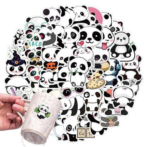 100 Stück Panda-Aufkleber niedliche Aufkleber für Kinder interessant,niedliche für Wasserflaschen, Kühlschränke, Grußkarten, Computer, Tagebücher, Sammelalben von landscape lights2K