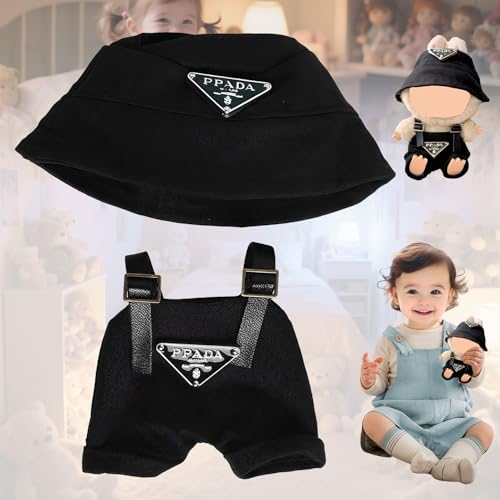 Liekadijiae 17 cm Puppenkleidung, 17 cm Plüschpuppenkleidung, Kleidungsstück für La-Bubu-Puppen, Bubu Monster Doll Kleidung, Puppenkleidung Bubu Monster, 17 cm Kleidung Accessoires für Bubu(Schwarz) von lankai