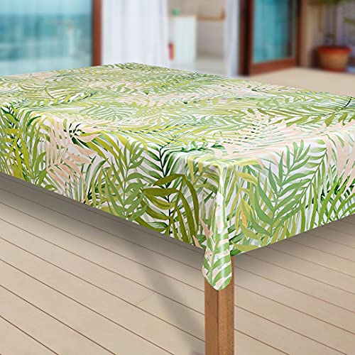 Wachstuch-Tischdecke Wachstischdecke Tischwäsche Abwaschbar Wachstuchdecke G11, Muster:Blumen Bambus grün, Größe:140x280 von laro