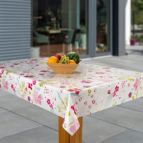 laro Wachstuch-Tischdecke Abwaschbar Garten-Tischdecke Wachstischdecke PVC Plastik-Tischdecken Eckig Meterware Wasserabweisend Abwischbar, Muster:Blume pink. rosa. grün, Größe:110x260 laro Wachstuch-Tischdecke Abwaschbar Garten-Tischdecke Wachstischdecke PVC Plastik-Tischdecken Eckig Meterware Wasserabweisend Abwischbar, Muster:Blume pink. rosa. grün, Größe:110x260 von laro