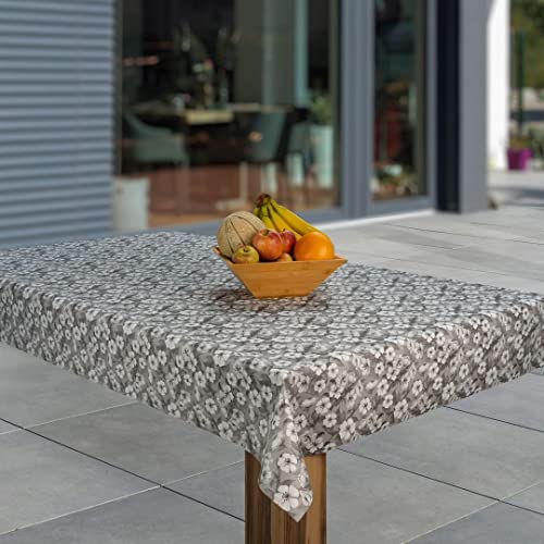 laro Wachstuch-Tischdecke Abwaschbar Garten-Tischdecke Wachstischdecke PVC Plastik-Tischdecken Eckig Meterware Wasserabweisend Abwischbar, Muster:Blumen Grau Weiß, Größe:140x1000 laro Wachstuch-Tischdecke Abwaschbar Garten-Tischdecke Wachstischdecke PVC Plastik-Tischdecken Eckig Meterware Wasserabweisend Abwischbar, Muster:Blumen Grau Weiß, Größe:140x1000 von laro