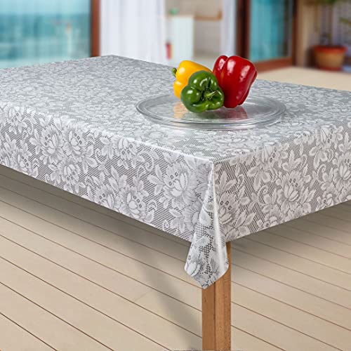 laro Wachstuch-Tischdecke Abwaschbar Garten-Tischdecke Wachstischdecke PVC Plastik-Tischdecken Eckig Meterware Wasserabweisend Abwischbar, Muster:Blumen grau-Weiss, Größe:140x200 cm laro Wachstuch-Tischdecke Abwaschbar Garten-Tischdecke Wachstischdecke PVC Plastik-Tischdecken Eckig Meterware Wasserabweisend Abwischbar, Muster:Blumen grau-Weiss, Größe:140x200 cm von laro