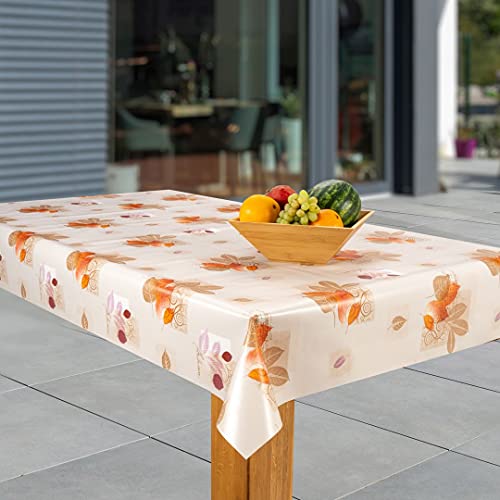 laro Wachstuch-Tischdecke Abwaschbar Garten-Tischdecke Wachstischdecke PVC Plastik-Tischdecken Eckig Meterware Wasserabweisend Abwischbar, Muster:Herbstblätter braun - orange, Größe:118x240 laro Wachstuch-Tischdecke Abwaschbar Garten-Tischdecke Wachstischdecke PVC Plastik-Tischdecken Eckig Meterware Wasserabweisend Abwischbar, Muster:Herbstblätter braun - orange, Größe:118x240 von laro