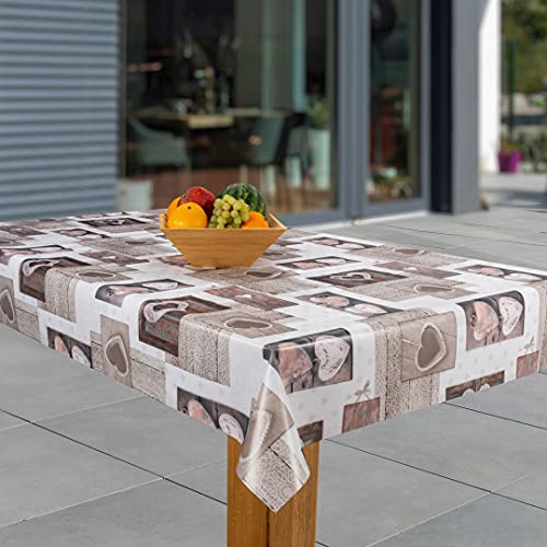 laro Wachstuch-Tischdecke Abwaschbar Garten-Tischdecke Wachstischdecke PVC Plastik-Tischdecken Eckig Meterware Wasserabweisend Abwischbar, Muster:Herzen beige, grau, braun, Größe:118x160 laro Wachstuch-Tischdecke Abwaschbar Garten-Tischdecke Wachstischdecke PVC Plastik-Tischdecken Eckig Meterware Wasserabweisend Abwischbar, Muster:Herzen beige, grau, braun, Größe:118x160 von laro