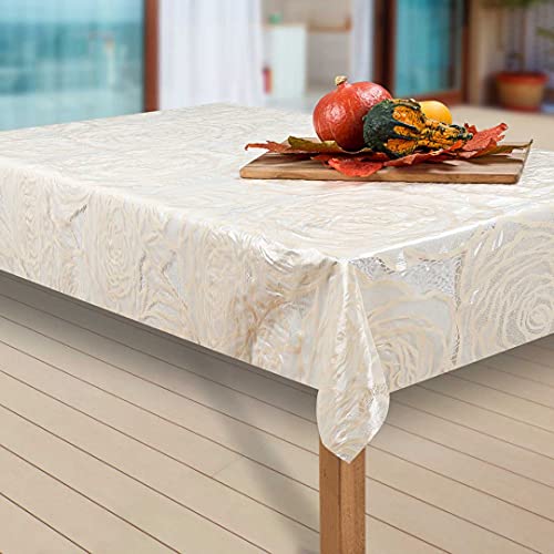laro Wachstuch-Tischdecke Abwaschbar Garten-Tischdecke Wachstischdecke PVC Plastik-Tischdecken Eckig Meterware Wasserabweisend Abwischbar, Muster:Vinyl Beige, Größe:140-220 cm laro Wachstuch-Tischdecke Abwaschbar Garten-Tischdecke Wachstischdecke PVC Plastik-Tischdecken Eckig Meterware Wasserabweisend Abwischbar, Muster:Vinyl Beige, Größe:140-220 cm von laro