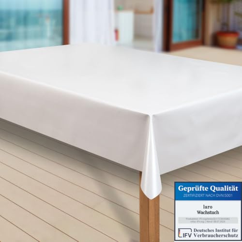 laro Wachstuch-Tischdecke Abwaschbar Garten-Tischdecke Wachstischdecke PVC Plastik-Tischdecken Eckig Meterware Wasserabweisend Abwischbar |26|, Muster:Uni weiß, Größe:140x1000 laro Wachstuch-Tischdecke Abwaschbar Garten-Tischdecke Wachstischdecke PVC Plastik-Tischdecken Eckig Meterware Wasserabweisend Abwischbar |26|, Muster:Uni weiß, Größe:140x1000 von laro