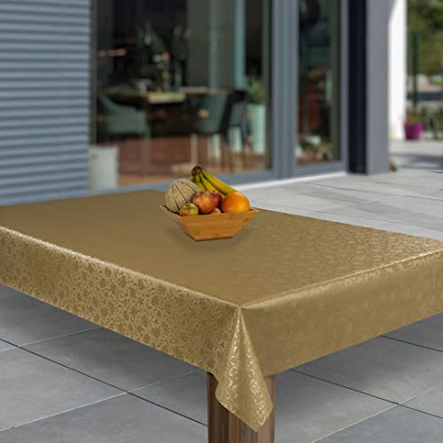 laro Wachstuch-Tischdecke Abwaschbar Garten-Tischdecke Wachstischdecke PVC Plastik-Tischdecken Eckig Meterware Wasserabweisend Abwischbar AQ, Muster:Gold geprägt, Größe:100x140 laro Wachstuch-Tischdecke Abwaschbar Garten-Tischdecke Wachstischdecke PVC Plastik-Tischdecken Eckig Meterware Wasserabweisend Abwischbar AQ, Muster:Gold geprägt, Größe:100x140 von laro
