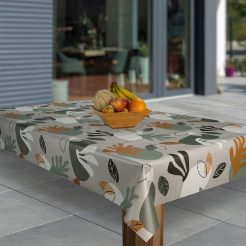 laro Wachstuch-Tischdecke Abwaschbar Garten-Tischdecke Wachstischdecke PVC Plastik-Tischdecken Eckig Meterware Wasserabweisend Abwischbar G03, Muster:Blätter Braun Silber Abstrakt, Größe:130x240 laro Wachstuch-Tischdecke Abwaschbar Garten-Tischdecke Wachstischdecke PVC Plastik-Tischdecken Eckig Meterware Wasserabweisend Abwischbar G03, Muster:Blätter Braun Silber Abstrakt, Größe:130x240 von laro