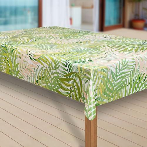Wachstuch-Tischdecke Wachstischdecke Tischwäsche Abwaschbar Wachstuchdecke G11, Muster:Blumen Bambus grün, Größe:130x180 cm von laro