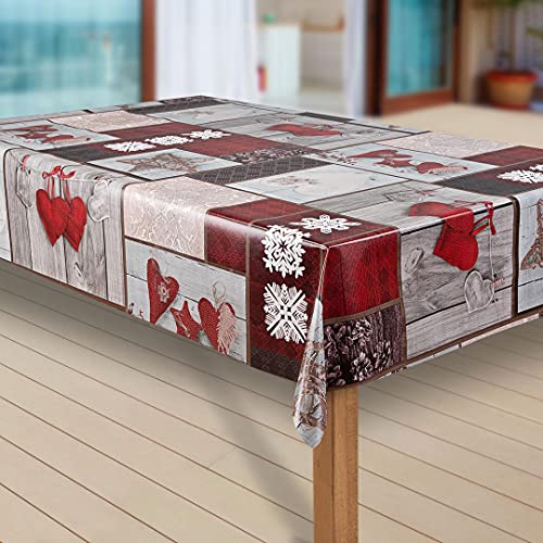 laro Wachstuch-Tischdecke Sterne Weihnachten Weihnachts-Motive PVC Wachstischdecke Eckig Meterware Wasserabweisend Abwischbar |20|, Muster:Schneeflocken weinrot, Größe:110x220 laro Wachstuch-Tischdecke Sterne Weihnachten Weihnachts-Motive PVC Wachstischdecke Eckig Meterware Wasserabweisend Abwischbar |20|, Muster:Schneeflocken weinrot, Größe:110x220 von laro
