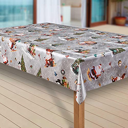 laro Wachstuch-Tischdecke Sterne Weihnachten Weihnachts-Motive PVC Wachstischdecke Eckig Meterware Wasserabweisend Abwischbar |20|, Muster:Weihnachtsmann grau/rot, Größe:140x220 cm laro Wachstuch-Tischdecke Sterne Weihnachten Weihnachts-Motive PVC Wachstischdecke Eckig Meterware Wasserabweisend Abwischbar |20|, Muster:Weihnachtsmann grau/rot, Größe:140x220 cm von laro