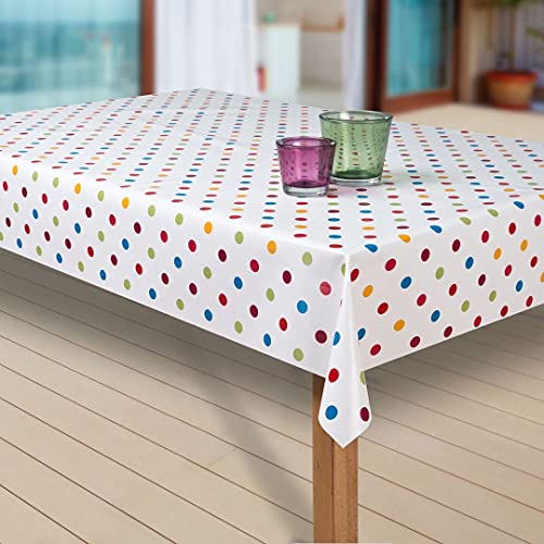 laro Wachstuch-Tischdecke Sterne Weihnachten Weihnachts-Motive PVC Wachstischdecke Eckig Meterware Wasserabweisend Abwischbar |21|, Muster:Punkte Weiss-bunt, Größe:100x180 cm laro Wachstuch-Tischdecke Sterne Weihnachten Weihnachts-Motive PVC Wachstischdecke Eckig Meterware Wasserabweisend Abwischbar |21|, Muster:Punkte Weiss-bunt, Größe:100x180 cm von laro