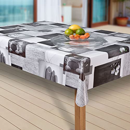 laro Wachstuch-Tischdecke Abwaschbar Garten-Tischdecke Wachstischdecke PVC Plastik-Tischdecken Eckig Meterware Wasserabweisend Abwischbar, Muster:Steine grau-Weiss, Größe:110x220 laro Wachstuch-Tischdecke Abwaschbar Garten-Tischdecke Wachstischdecke PVC Plastik-Tischdecken Eckig Meterware Wasserabweisend Abwischbar, Muster:Steine grau-Weiss, Größe:110x220 von laro