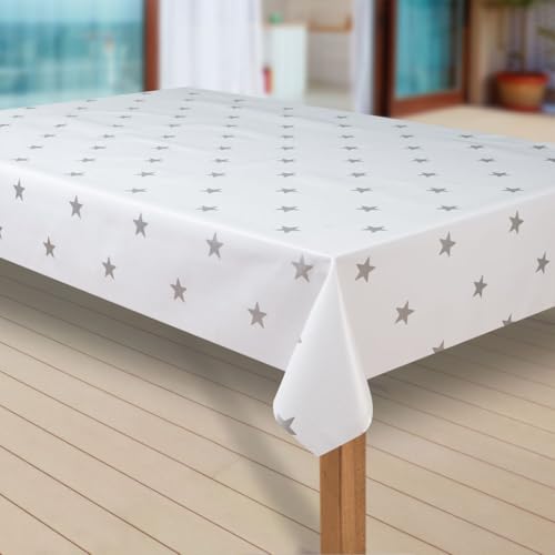 laro Wachstuch-Tischdecke Sterne Weihnachten Weihnachts-Motive PVC Wachstischdecke Eckig Meterware Wasserabweisend Abwischbar GAL, Muster:Sterne Weiss-Silber, Größe:140x1000 laro Wachstuch-Tischdecke Sterne Weihnachten Weihnachts-Motive PVC Wachstischdecke Eckig Meterware Wasserabweisend Abwischbar GAL, Muster:Sterne Weiss-Silber, Größe:140x1000 von laro