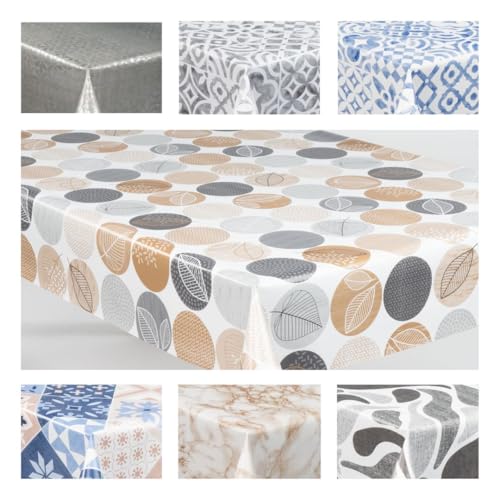 laro Wachstuch-Tischdecke Wachstischdecke Gartentischdecke, Muster:Blattkreismagie Beige, Größe:110x140 laro Wachstuch-Tischdecke Wachstischdecke Gartentischdecke, Muster:Blattkreismagie Beige, Größe:110x140 von laro