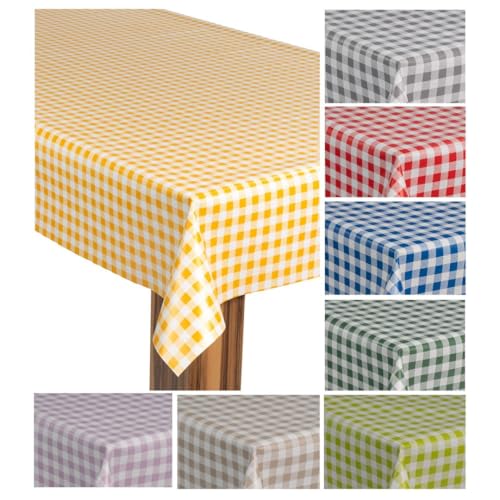 laro Wachstuch-Tischdecke Wachstischdecke Gartentischdecke, Muster:Kariert Karo Weiß Gelb, Größe:140x2000 laro Wachstuch-Tischdecke Wachstischdecke Gartentischdecke, Muster:Kariert Karo Weiß Gelb, Größe:140x2000 von laro