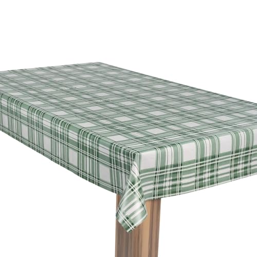 laro Wachstuch-Tischdecke Wachstischdecke Gartentischdecke Karo Grün Weiß, Muster:Karo Grün Weiß, Größe:100x130 von laro