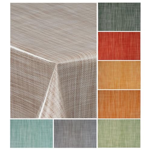 laro Wachstuch-Tischdecke Wachstischdecke Gartentischdecke Leinenoptik, Muster:Leinenoptik Beige Braun, Größe:130x280 laro Wachstuch-Tischdecke Wachstischdecke Gartentischdecke Leinenoptik, Muster:Leinenoptik Beige Braun, Größe:130x280 von laro