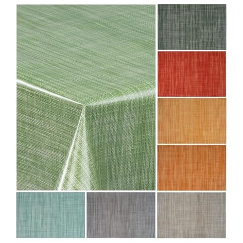 laro Wachstuch-Tischdecke Wachstischdecke Gartentischdecke Leinenoptik, Muster:Leinenoptik Grün Meliert, Größe:140x240 laro Wachstuch-Tischdecke Wachstischdecke Gartentischdecke Leinenoptik, Muster:Leinenoptik Grün Meliert, Größe:140x240 von laro