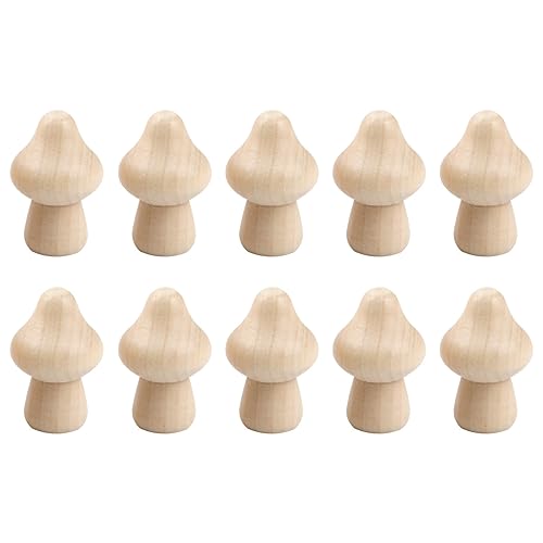 10 Stück unlackierte Holzpilz-Ornamente, bemalbare Holzpilz-Figuren, unlackierte Holzornamente, dekorative Holzpilze für Bastelarbeiten, Projekte, Schreibtischdekoration, 30 x 19 mm 10 Stück unlackierte Holzpilz-Ornamente, bemalbare Holzpilz-Figuren, unlackierte Holzornamente, dekorative Holzpilze für Bastelarbeiten, Projekte, Schreibtischdekoration, 30 x 19 mm von lasenersm