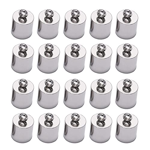20 Stück Edelstahl-Kordel-Endkappen mit Schlaufenrohr, Spiralschnurenden, Metall-Lederschnurendkappen, Fasssäulen-Terminatoren, Spulenendspitzen für DIY, Handwerk, Schmuckherstellung, 10 mm Loch 20 Stück Edelstahl-Kordel-Endkappen mit Schlaufenrohr, Spiralschnurenden, Metall-Lederschnurendkappen, Fasssäulen-Terminatoren, Spulenendspitzen für DIY, Handwerk, Schmuckherstellung, 10 mm Loch von lasenersm