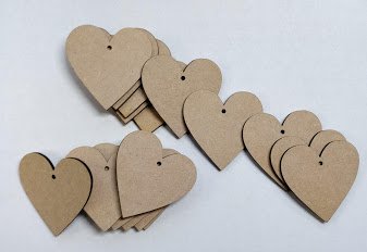 Holzherzen mit Loch zum Basteln 50 Stück 5cm von laserkris