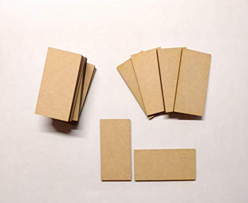Rechteckige Basis aus MDF-Holz für Bastelarbeiten, 10 Stück, 60 mm x 40 mm (6 cm x 4 cm) von laserkris