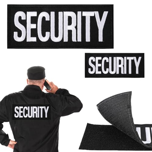 2 Stück Gestickte Sicherheitsaufnäher, Große Aufnäher Sicherheitsabzeichen Sicherheitsaufnäher zum Aufbügeln Sicherheitspatch für Westen Jacken Hemden und Outdoor Rucksäcke von lasuroa
