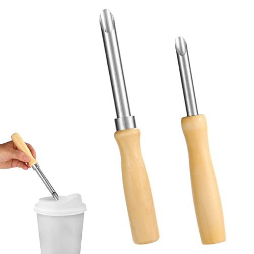 2stk Locher für Plastikbecherdeckel für Strohhalme, Strohhalmstanzer für Limonade Plastikdeckel Strohhalm-Locher für Zitronenwasser und Milchteedeckel 2stk Locher für Plastikbecherdeckel für Strohhalme, Strohhalmstanzer für Limonade Plastikdeckel Strohhalm-Locher für Zitronenwasser und Milchteedeckel von lasuroa