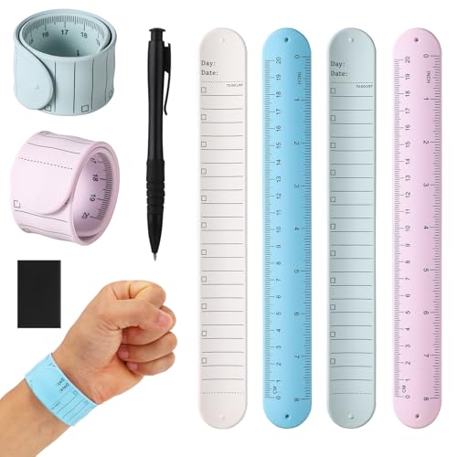 4stk Handgelenk Notizen, 23,8x3x0,25cm Silikon Memo Armband Löschbar Tragbares To-Do-Liste Notizblock Armband mit Stift Radiergummi für Studenten Krankenschwestern tägliches Lernen Arbeit 4stk Handgelenk Notizen, 23,8x3x0,25cm Silikon Memo Armband Löschbar Tragbares To-Do-Liste Notizblock Armband mit Stift Radiergummi für Studenten Krankenschwestern tägliches Lernen Arbeit von lasuroa