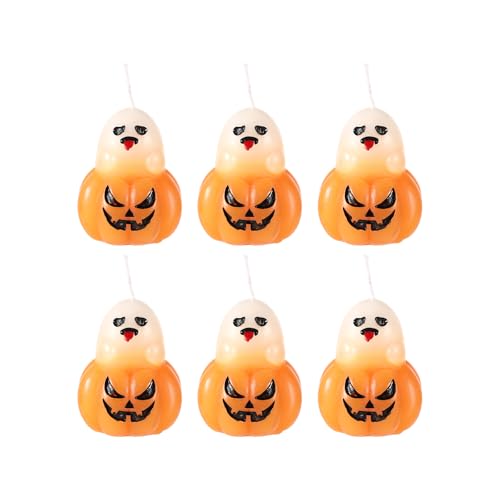 6 Stück Halloween Kerzen, Süß Lustiges Gesicht Geisterkerzen mit Kürbis-Dekor Duftkerze Geschenke für Halloween-Party Erntedankfest Zuhause Zimmer Schlafzimmer Tisch Dekorationen 6 Stück Halloween Kerzen, Süß Lustiges Gesicht Geisterkerzen mit Kürbis-Dekor Duftkerze Geschenke für Halloween-Party Erntedankfest Zuhause Zimmer Schlafzimmer Tisch Dekorationen von lasuroa