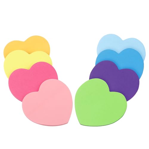 8 Haftnotizen Herz, 7 x 7 cm Notizaufkleber Selbstklebend Leuchtend Bunt Post Klebeblock Notizen Niedliches Schreibtischzubehör für Lunchbox, Heimbüro 8 Haftnotizen Herz, 7 x 7 cm Notizaufkleber Selbstklebend Leuchtend Bunt Post Klebeblock Notizen Niedliches Schreibtischzubehör für Lunchbox, Heimbüro von lasuroa