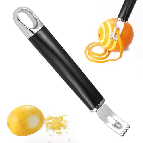 Kanalmesser, 2-in-1-Zitronenschäler Zitronen Zester Schäler aus Edelstahl Barwerkzeug Cocktailgarnitur Zitrus-Zitronenschalen-Zesterwerkzeug für Küche Bar Restaurant Kanalmesser, 2-in-1-Zitronenschäler Zitronen Zester Schäler aus Edelstahl Barwerkzeug Cocktailgarnitur Zitrus-Zitronenschalen-Zesterwerkzeug für Küche Bar Restaurant von lasuroa