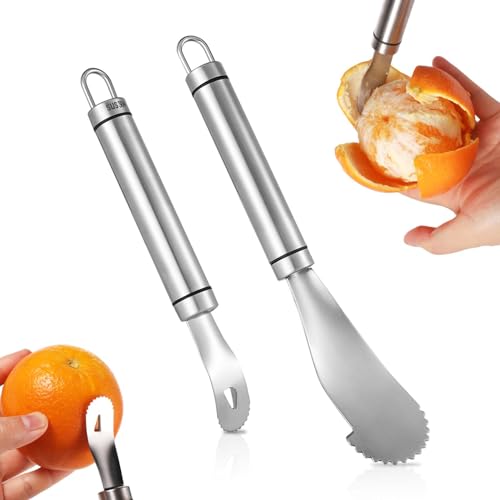 Orangenschäler und Grapefruitschäler, Edelstahl Apfelsinenschäler Zitrusschäler Orangen-Pomelo-Schäler mit Langem Griff Obstöffner-Entferner für Küchenhelfer-Kochwerkzeuge Orangenschäler und Grapefruitschäler, Edelstahl Apfelsinenschäler Zitrusschäler Orangen-Pomelo-Schäler mit Langem Griff Obstöffner-Entferner für Küchenhelfer-Kochwerkzeuge von lasuroa