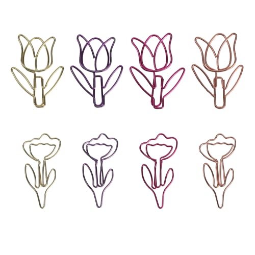 lasuroa 100stk Büroklammern Blumen, Niedliche Metall-Büroklammern in Tulpenform Lustige Lesezeichen Bürobedarf Schulzubehör für Schreibtischablage Organisation Hochzeitsdekoration lasuroa 100stk Büroklammern Blumen, Niedliche Metall-Büroklammern in Tulpenform Lustige Lesezeichen Bürobedarf Schulzubehör für Schreibtischablage Organisation Hochzeitsdekoration von lasuroa