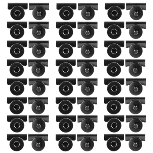 lasuroa 24 Sets Magnetische Druckknöpfe für Geldbörsen und Tragetaschen, Ohne Nähen Metall Magnetknöpfe Geldbörse Verschluss für Taschen Kleidung Leder Nähen und Basteln (Waffenfarbe) von lasuroa