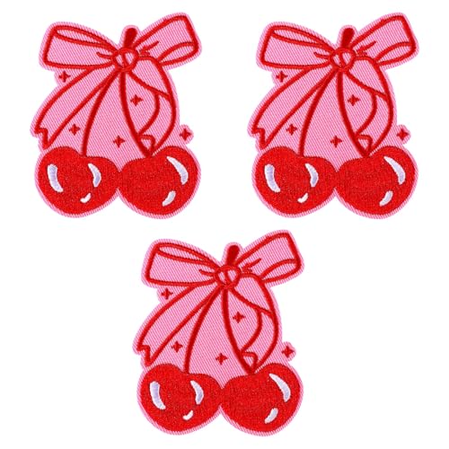 lasuroa 3stk Kirsch Patches zum Aufbügeln, Süße Rote Kirsch Schleifen Patches zum Aufbügeln Stickaufnäher Applikationszubehör für Jeans Hüte Kleidung Rucksäcke Stoff DIY lasuroa 3stk Kirsch Patches zum Aufbügeln, Süße Rote Kirsch Schleifen Patches zum Aufbügeln Stickaufnäher Applikationszubehör für Jeans Hüte Kleidung Rucksäcke Stoff DIY von lasuroa