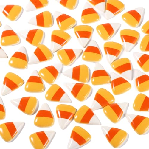 50 Stück Halloween Künstliche Harz, Flach Fake-Candy-Corn aus Kunstharz Halloween-Dekoration für Haarspangen Telefon Party Tischdekoration 50 Stück Halloween Künstliche Harz, Flach Fake-Candy-Corn aus Kunstharz Halloween-Dekoration für Haarspangen Telefon Party Tischdekoration von lasuroa