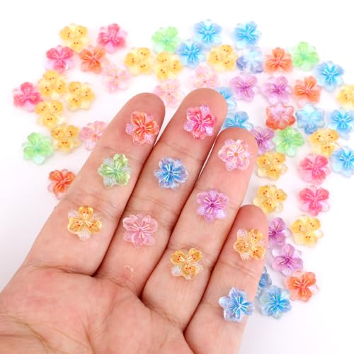 lasuroa 60stk 3D Eis-Transluzent Blumen Nagel Charms, Süß Kunststoff Florale Nagelsticker Gemischter Bunter Strass-Schmuck, für Maniküre Dekorationen für Frauen lasuroa 60stk 3D Eis-Transluzent Blumen Nagel Charms, Süß Kunststoff Florale Nagelsticker Gemischter Bunter Strass-Schmuck, für Maniküre Dekorationen für Frauen von lasuroa