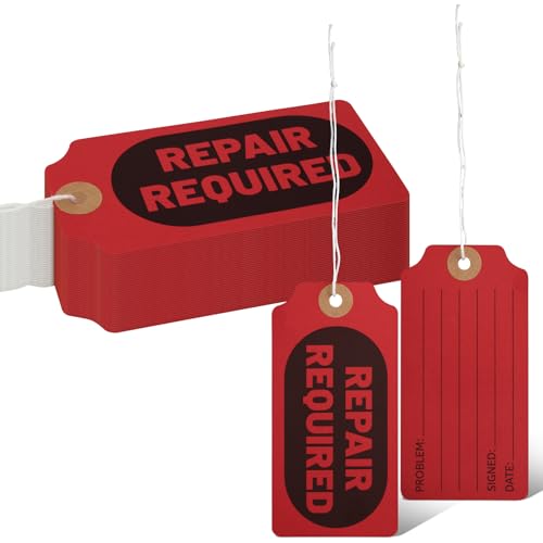 lasuroa 60stk Repair Required Schilder mit Draht, Rote Wartungsschilder Außer Betrieb Etiketten für Industrielle Nutzung Maschinen Türen Inspektion und Sicherheitshinweise lasuroa 60stk Repair Required Schilder mit Draht, Rote Wartungsschilder Außer Betrieb Etiketten für Industrielle Nutzung Maschinen Türen Inspektion und Sicherheitshinweise von lasuroa