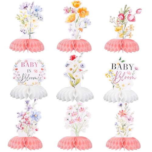 lasuroa 9 Stück Blumen Waben Tischmittelstücke, Baby Shower Tischdeko für das Wildblumen Thema Geburtstagsparty Zubehör lasuroa 9 Stück Blumen Waben Tischmittelstücke, Baby Shower Tischdeko für das Wildblumen Thema Geburtstagsparty Zubehör von lasuroa