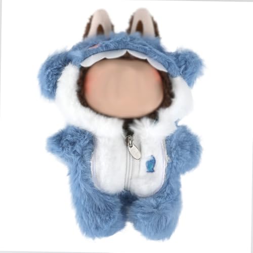 lasuroa Kleidung für 17cm-Puppen, Süße Plüschpuppen-Outfits Dekorationszubehör und Geschenke für Plüschtier-Enthusiasten(Blauer Hai) von lasuroa