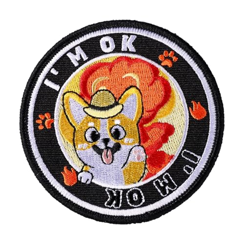 lasuroa Lustiger Hunde Aufnäher, 8cm Süße Tier Emoticons Moral Bunt Bestickte Aufnäher I’M OK DIY Applikationszubehör für Rucksäcke Hüte Armeewesten lasuroa Lustiger Hunde Aufnäher, 8cm Süße Tier Emoticons Moral Bunt Bestickte Aufnäher I’M OK DIY Applikationszubehör für Rucksäcke Hüte Armeewesten von lasuroa