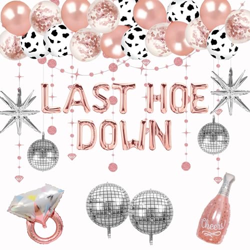Rose Gold Last Hoedown Disco Cowgirl Bachelorette Party Kit with Last Hoedow, Pink and Silver Balloon Garland Arch, Ring Disco Ball Mylar Balloon Rose Gold Last Hoedown Disco Cowgirl Bachelorette Party Kit with Last Hoedow, Pink and Silver Balloon Garland Arch, Ring Disco Ball Mylar Balloon von lawfly
